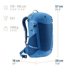 Deuter Wanderrucksack Futura 23 (für Tagestouren, komfortables Tragesystem) blau - 23 Liter